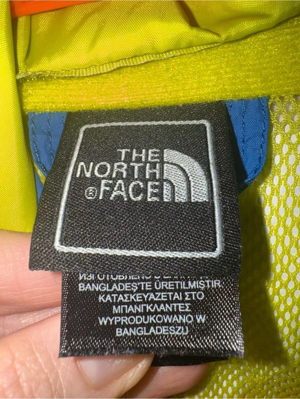 The North Face Boys Resolve Reflective Rain Jacket Blue/Green Size Medium 10-12